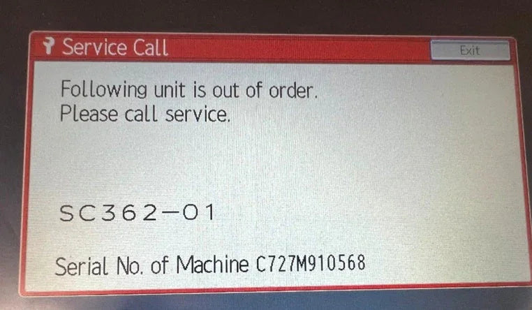 How to Fix Ricoh MP C4504 SC362-01 Error (Black TD Sensor)