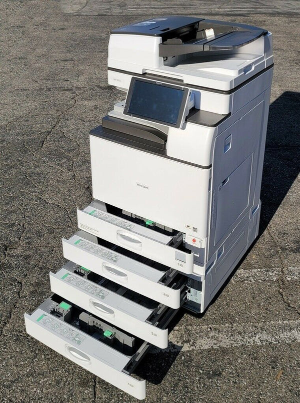 Ricoh MP 5055 low-meter black and white multifunction copier – Copier Liquidation Center